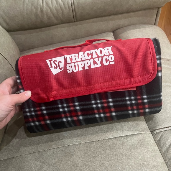Red Tractor Supply Picnic Blanket - Picture 1 of 10